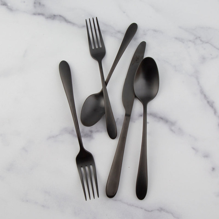 Lenox Poet Pvd-Black Satin 18/0 20-Piece Flatware Set 507320CKW12R