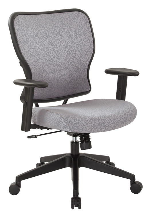 Office Star Deluxe 2 To 1 Mechanical Height Adjustable Arms Chair In Steel Fabric - Steel 213-J99N1W