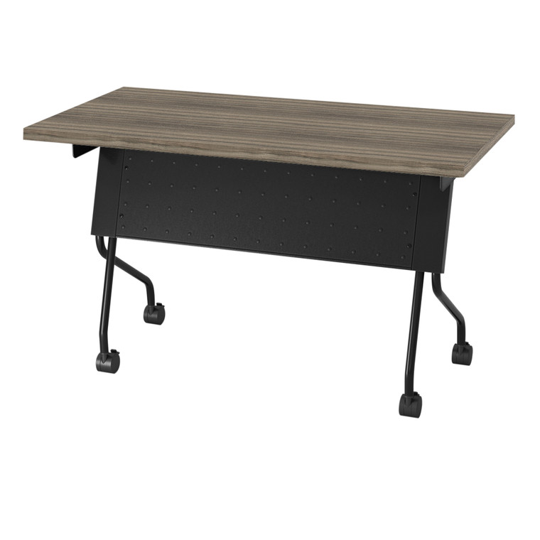 Office Star 4' Black Frame With Urban Walnut Top Table - Black 84224BU