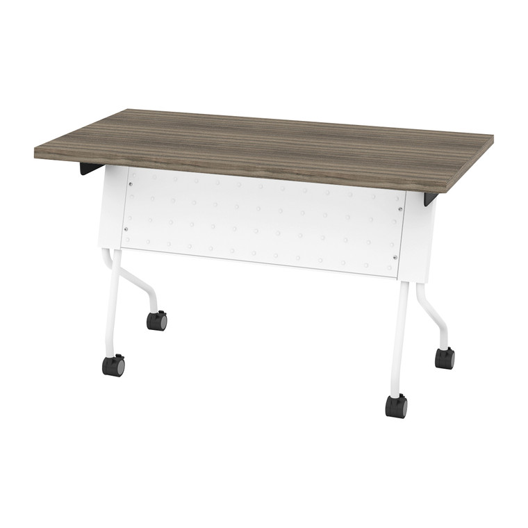 Office Star 4' White Frame With Urban Walnut Top Table - White 84224WU