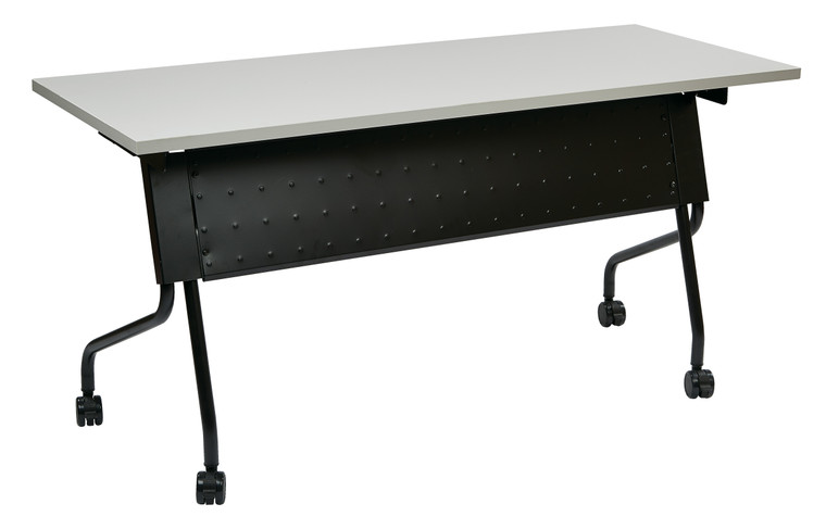Office Star 5' Black Frame With Grey Top Table - Grey 84225BG