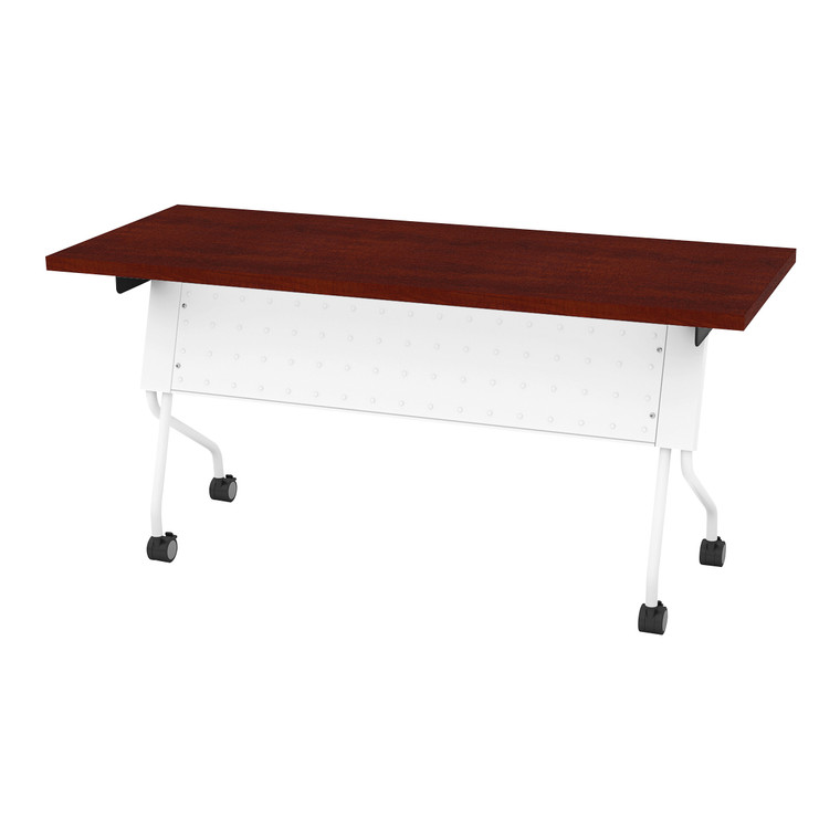 Office Star 5' White Frame With Cherry Top Table - White 84225WC