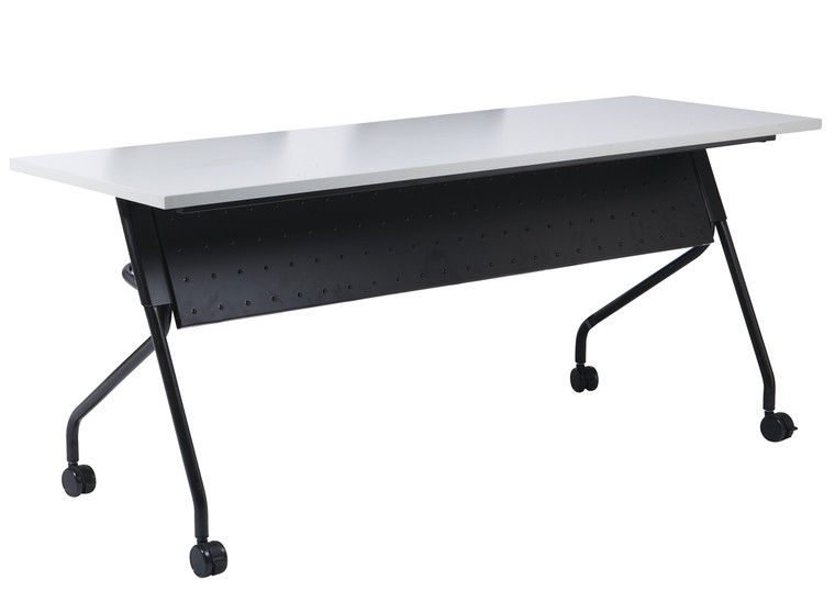 Office Star 6' Black Frame With Grey Top Table - Grey 84226BG