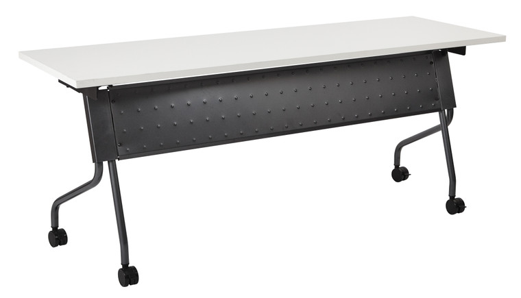Office Star 6' Titanium Frame With White Top Table - White 84226TW