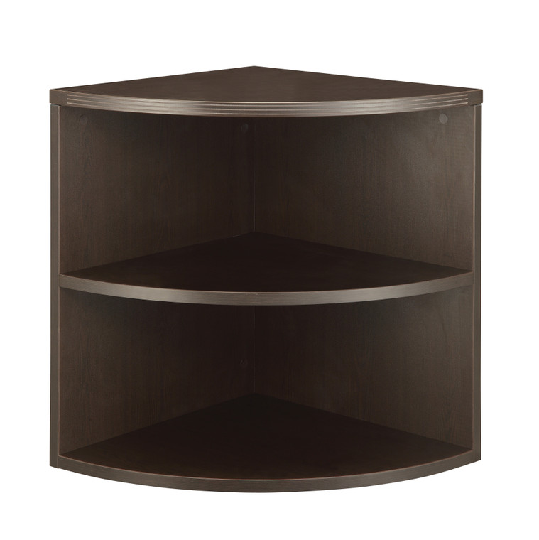 Office Star Napa 29"H Quarter-Round Bookcase - Espresso NAP-254-ESP