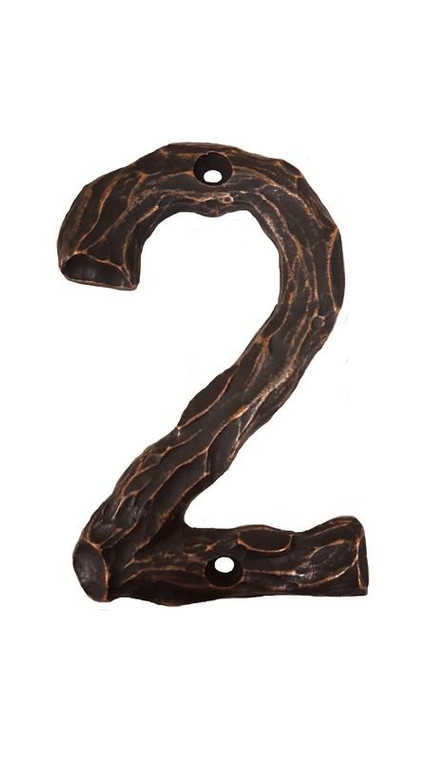LHN2-ORB Log House Number Two - Oil Rubbed Bronze by Buck Snort Lodge