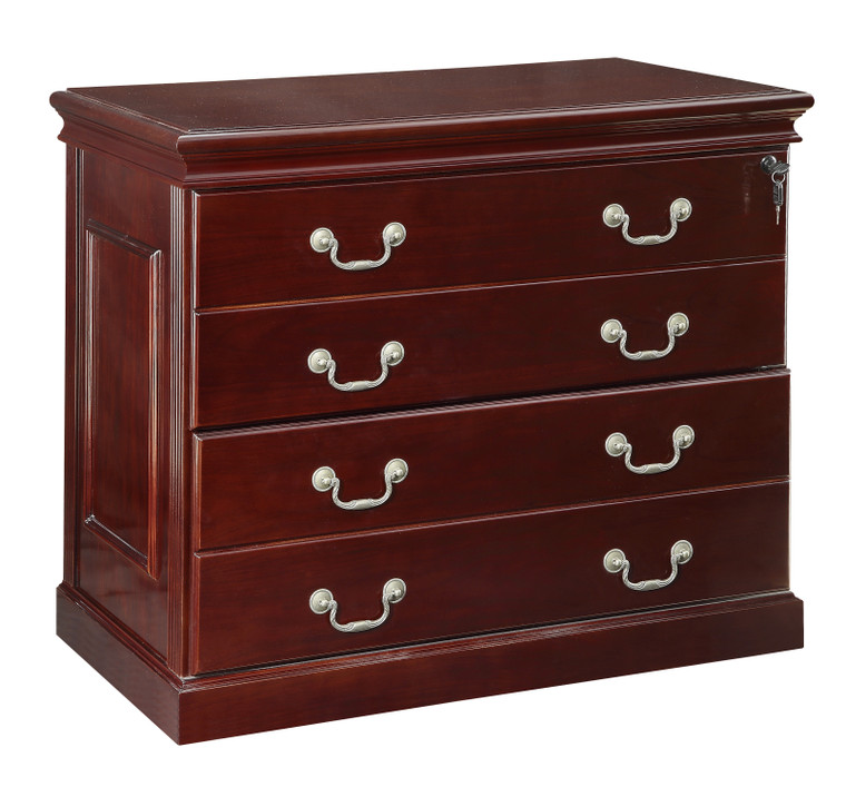 Office Star Townsend Two-Drawer Lateral File, 36Wx20Dx30H - Royal Cherry TOW-12-CHY