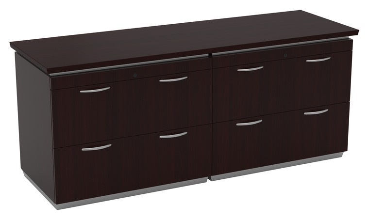 Office Star Tuxedo Double Lateral File Credenza 72X24 - Dark Roast TUXDKR-TYP206