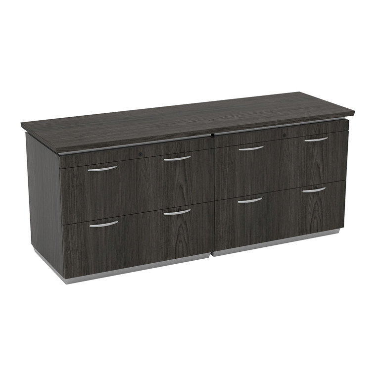 Office Star Tuxedo Double Lateral File Credenza 72X24 - Slate Grey TUXSGW-TYP206