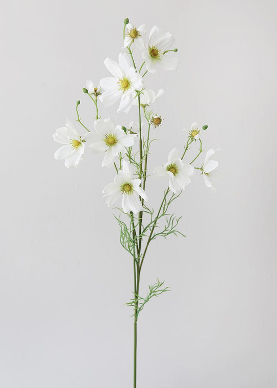 White Artificial Cosmos Flowers - 37" WIN-98867-WH By Afloral