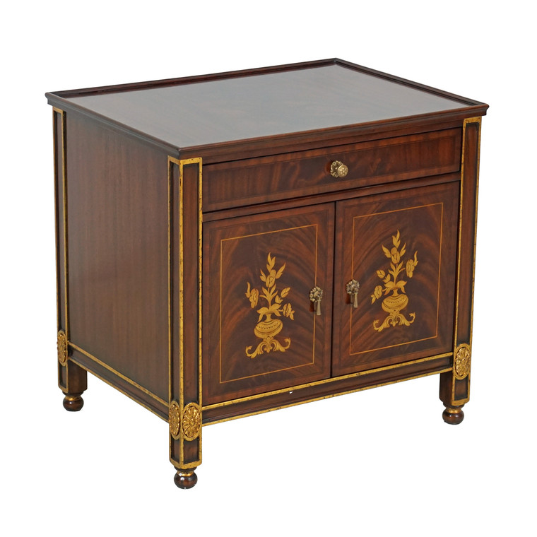 34479EM/NF9 Vintage Nighstand Estillio Inlay With Gold Accents