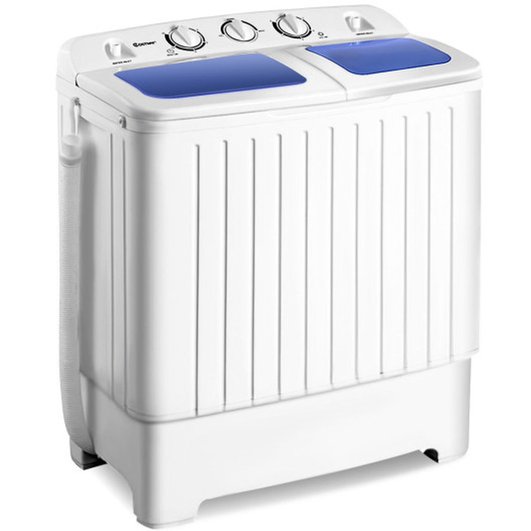20 Lbs Compact Twin Tub Washing Machine For Home Use FP10353