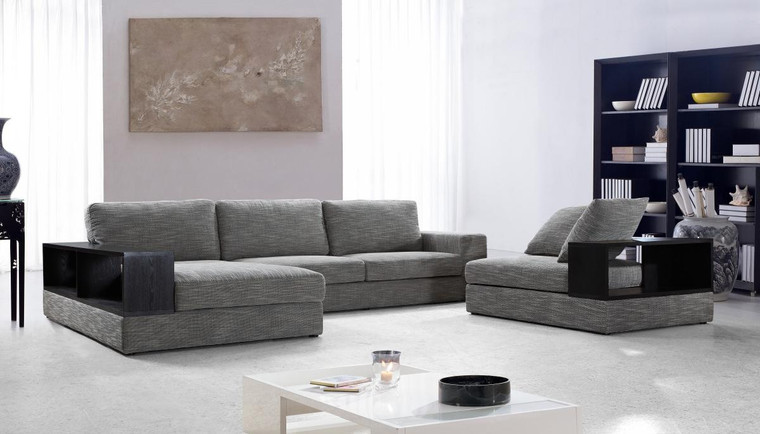VIG Furniture VG2T0739 Anthem Modern Grey Fabric Sectional Sofa