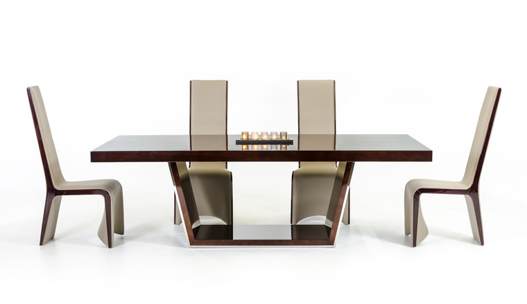 VIG Furniture VGBB1405T-EBONY Modrest Alexander Modern Ebony High Gloss Dining Table