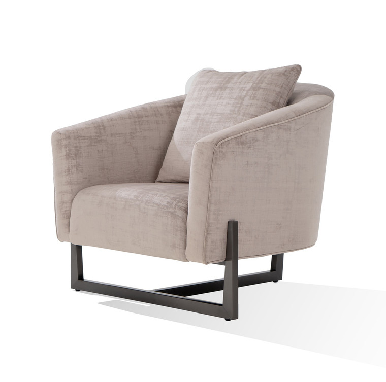 VIG Furniture VGCSFORBIS-LGB-CH Modrest Forbis - Contemporary Light Grey Fabric Accent Chair