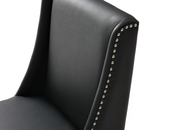 VIG Furniture VGVCB8356-BLK-L Modrest - Alexia Modern Black Leatherette & Rosegold Dining Chair