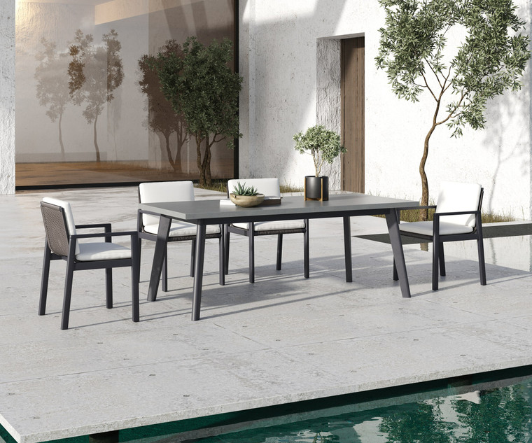 VIG Furniture VGPD-296.57-DT-SET Renava Cuba - Outdoor Concrete Dining Table Set