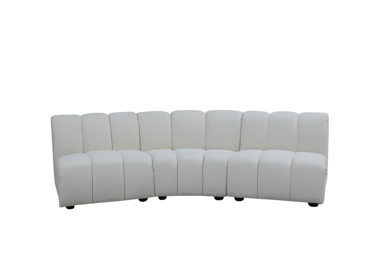 VIG Furniture VGEV-VG695-WHT Divani Casa Olandi - Modern White Fabric Curved Sectional Sofa