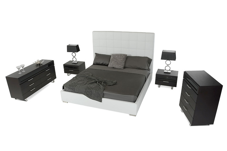VIG Furniture VGJYFRANCIS-CK California King Francis Modern White Leather Bed