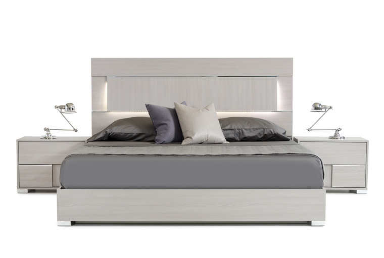VIG Furniture VGACETHAN-BED-Q Queen Modrest Ethan Italian Modern Grey Bed