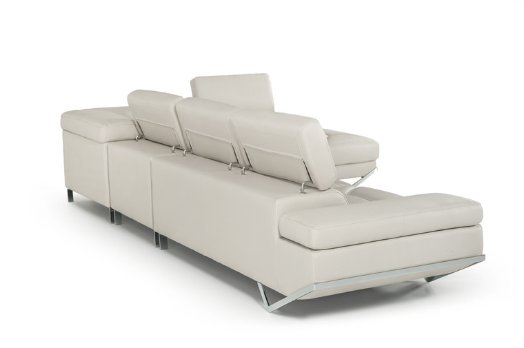 VIG Furniture VGKN8488A-LTGRY Divani Casa Quebec Modern Light Grey Eco-Leather Large Sectional Sofa