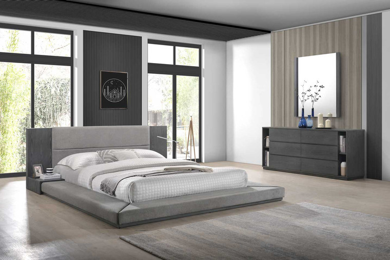 VIG Furniture VGMABR-55-GRY-BED-Q Queen Nova Domus Jagger Modern Grey Bed