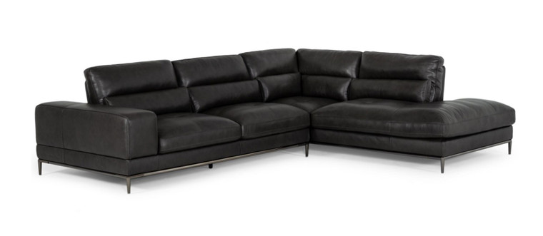 VIG Furniture VGKK5309-RAF-SECT-GRY Divani Casa Kudos - Modern Dark Grey Raf Chaise Sectional Sofa