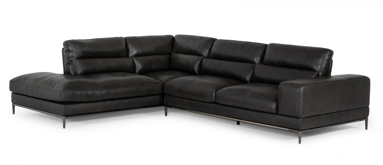 VIG Furniture VGKK5309-LAF-SECT-GRY Divani Casa Kudos - Modern Dark Grey Laf Chaise Sectional Sofa