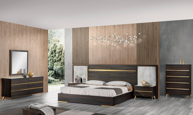 VIG Furniture VGACVELONDRA-BED-SET-EK Nova Domus Velondra - Eastern King Modern Eucalypto + Marble Bedroom Set