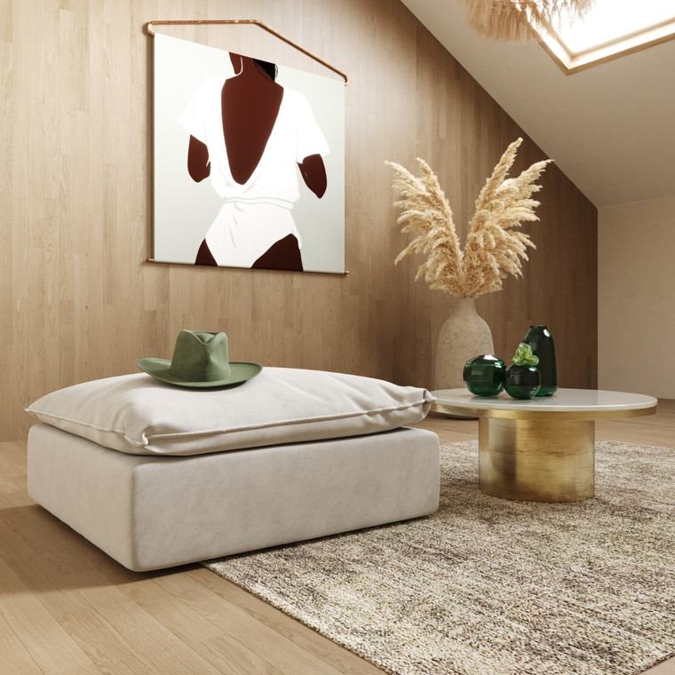 VIG Furniture VGKKKF.2651-GRY-OTTO Divani Casa Garman - Modern Light Grey Ottoman