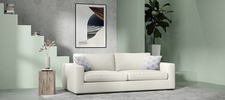 VIG Furniture VGKK-KF1031-WHT-S Divani Casa Poppy - Modern White Fabric Sofa