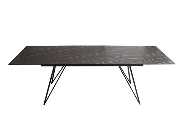 VIG Furniture VGYF-DT8936-BLK-DT Modrest Bobby - Modern Black Ceramic Extendable Dining Table