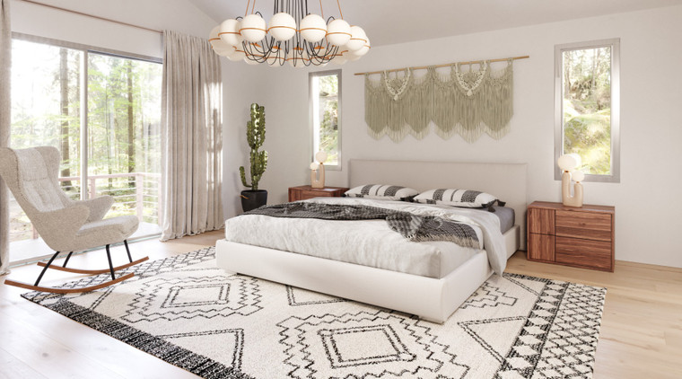 VIG Furniture VGAC-SOGNO-BED Nova Domus Sogno - Italian Modern Beige Fabric Low Headboard Bed