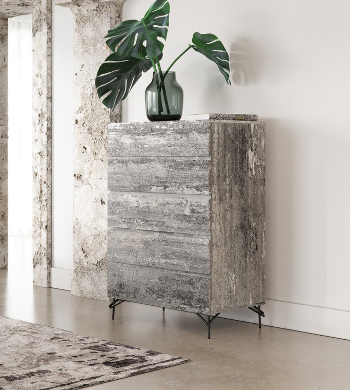 VIG Furniture VGAC-ARIA-CHEST Nova Domus Aria - Italian Modern Multi Grey With Texture Chest