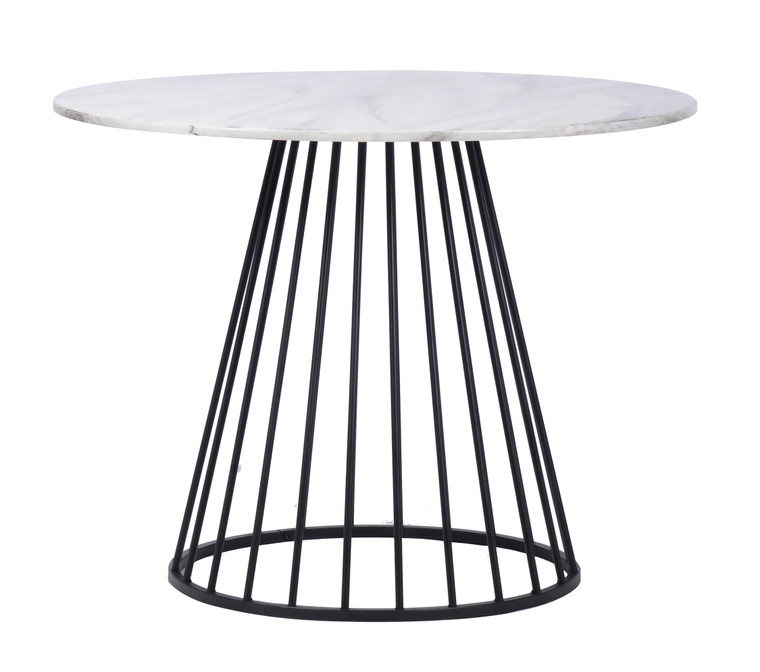 VIG Furniture VGFH-257012-WB-DT Modrest Holly - Modern Round White And Black Dining Table