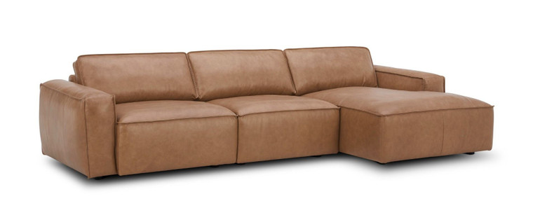 VIG Furniture VGKK-KF1123-SECT-RAF Modrest Cambria - Modern Raf Cognac Leather Sectional Sofa