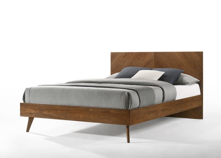 VIG Furniture VGMA-BR-128-BED-EK Nova Domus Kamela -Modern Walnut Ek Bed