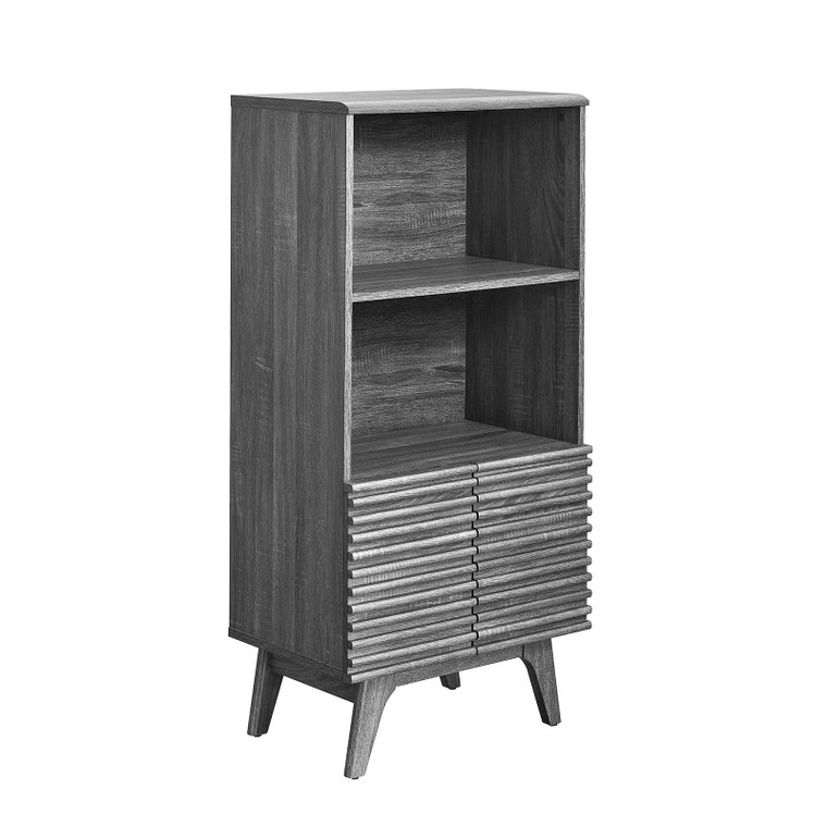 Render Display Cabinet Bookshelf - Charcoal EEI-6229-CHA By Modway Furniture