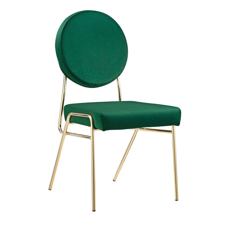 Craft Performance Velvet Dining Side Chair - Gold Green EEI-6252-GLD-GRN By Modway Furniture