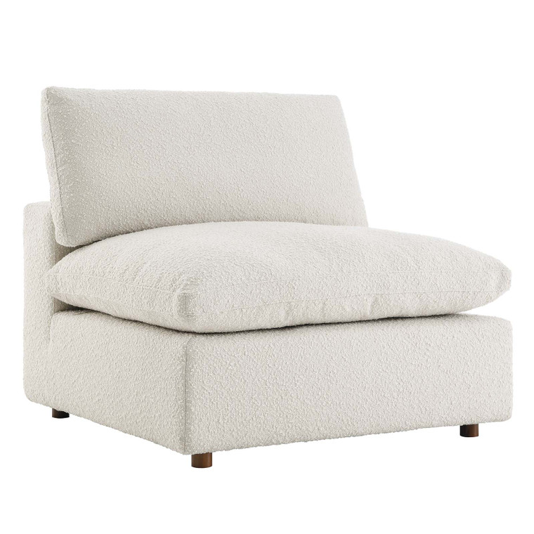 Commix Down Filled Overstuffed Boucle Fabric Armless Chair - Ivory EEI-6257-IVO By Modway Furniture