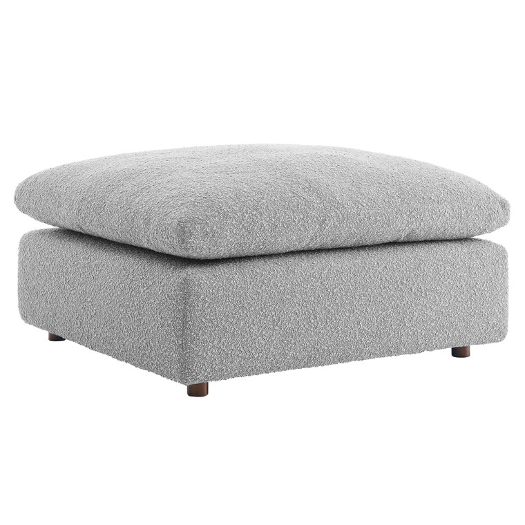 Commix Down Filled Overstuffed Boucle Fabric Ottoman - Light Gray EEI-6258-LGR By Modway Furniture