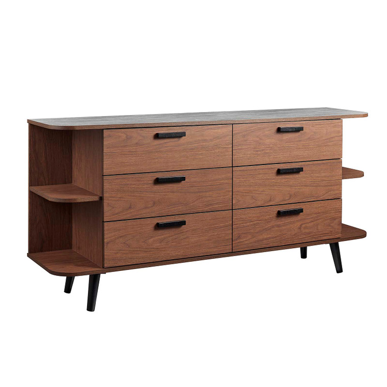 Langston Open Display Storage Sideboard - Walnut Gray EEI-6281-WAL-GRY By Modway Furniture