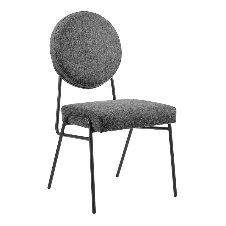 Craft Upholstered Fabric Dining Side Chairs - Set Of 2 - Black Charcoal EEI-6582-BLK-CHA By Modway Furniture