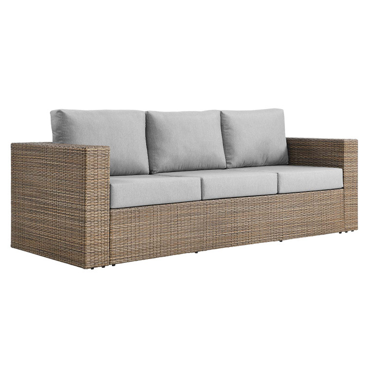 Convene Outdoor Patio Outdoor Patio Sofa - Cappuccino Gray EEI-6245-CAP-GRY By Modway Furniture