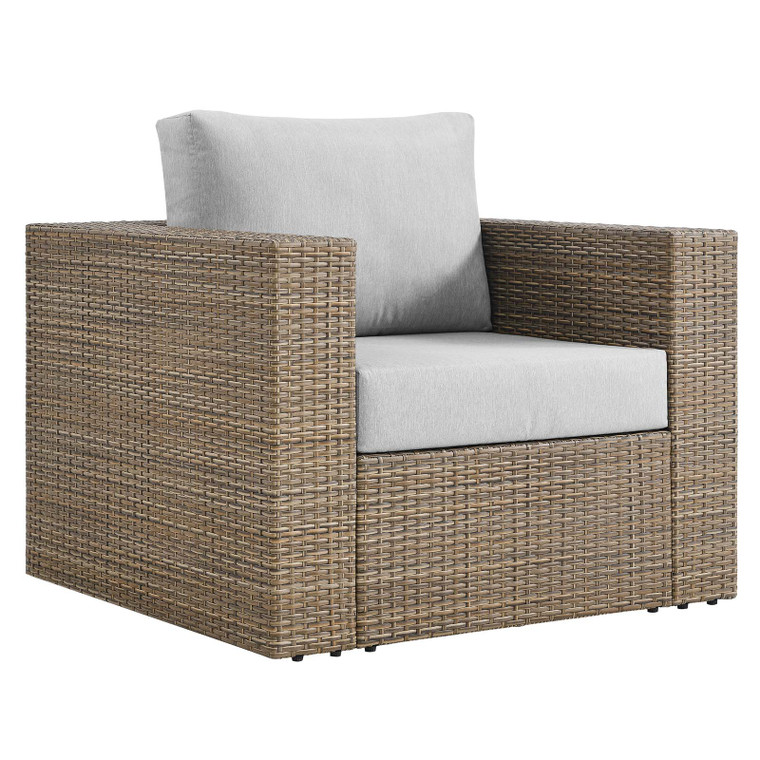 Convene Outdoor Patio Outdoor Patio Armchair - Cappuccino Gray EEI-6326-CAP-GRY By Modway Furniture
