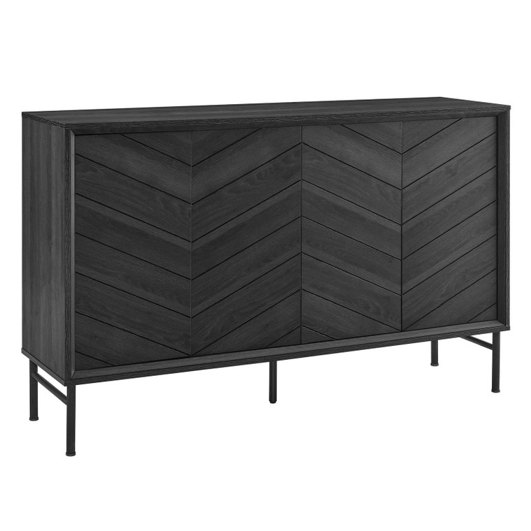 Harper Chevron Sideboard - Black EEI-6336-BLK By Modway Furniture