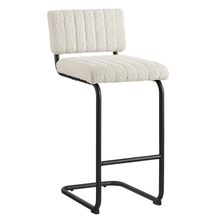 Parity Boucle Counter Stools - Set Of 2 - Black Ivory EEI-6471-BLK-IVO By Modway Furniture