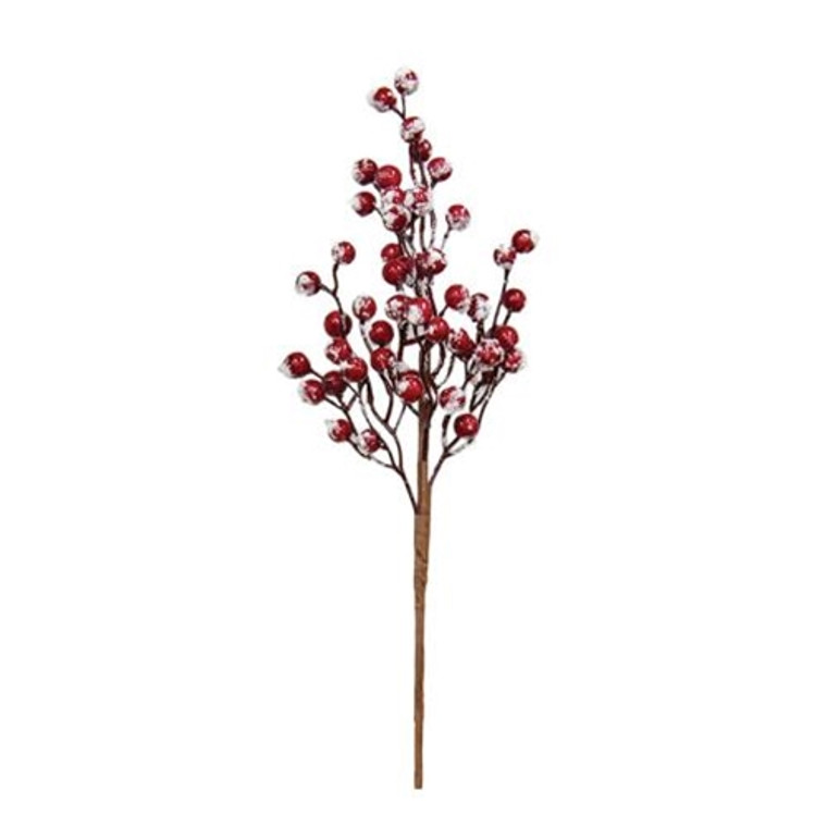 Snowy Red Berry Pick 16" FFDC5088 By CWI Gifts