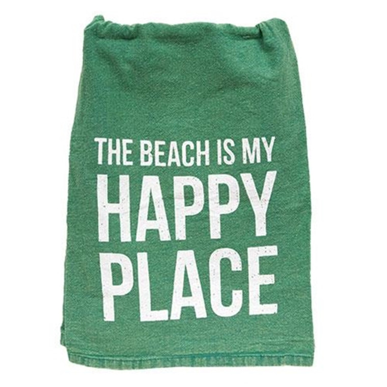 The Beach Is My Happy Place Dish Towel G112871 By CWI Gifts