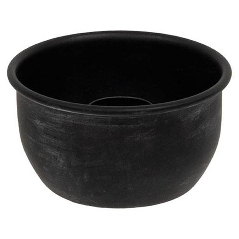 Old Black Metal Taper Bowl G13008OB By CWI Gifts